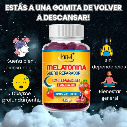 GOMITAS DE MELATONINA , SUEÑO REPARADOR x 60 GOMITAS c/u
