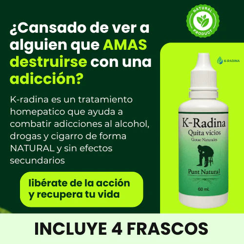 K-RADINA  - Tratamiento Quita-vicio Natural 4 Frascos